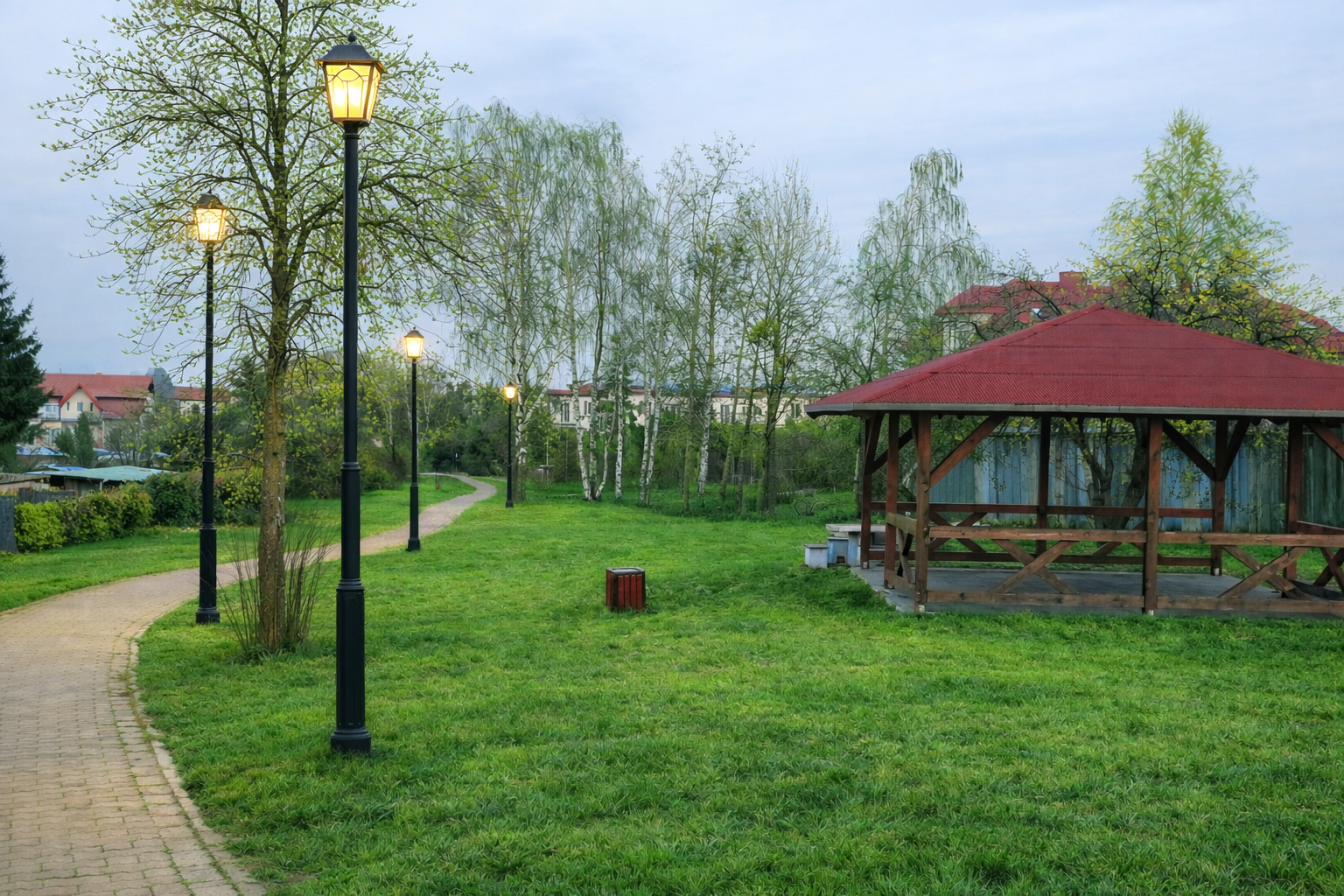 Park Dajtki latarnie