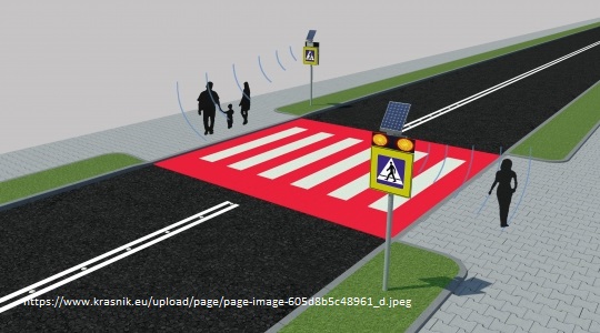 Aktywnego i bezpieczne przejście dla pieszych. Zrealizowany projekt może wyglądać inaczej