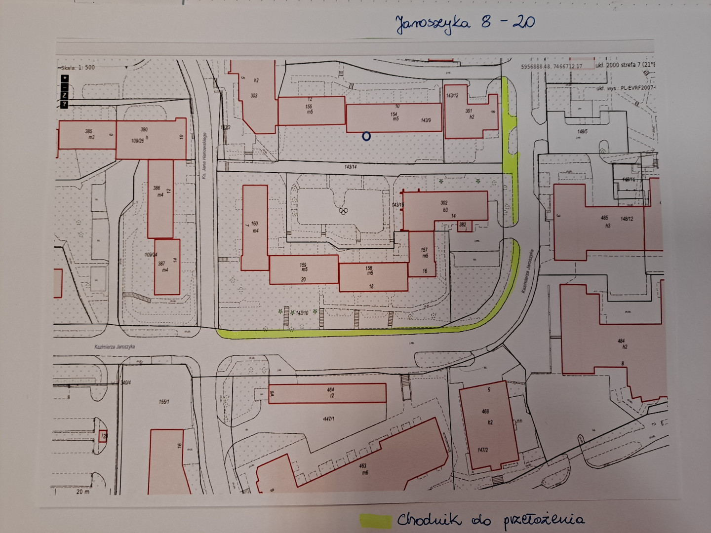 mapka sytuacyjna - Jaroszyka 8-20