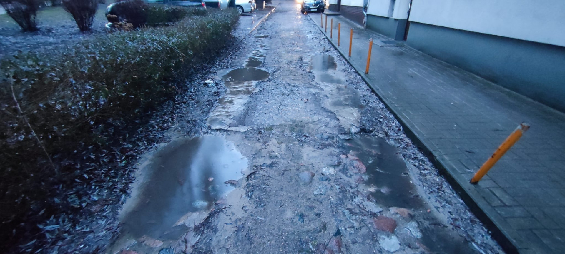 zdjęcie obecnego stau drogi