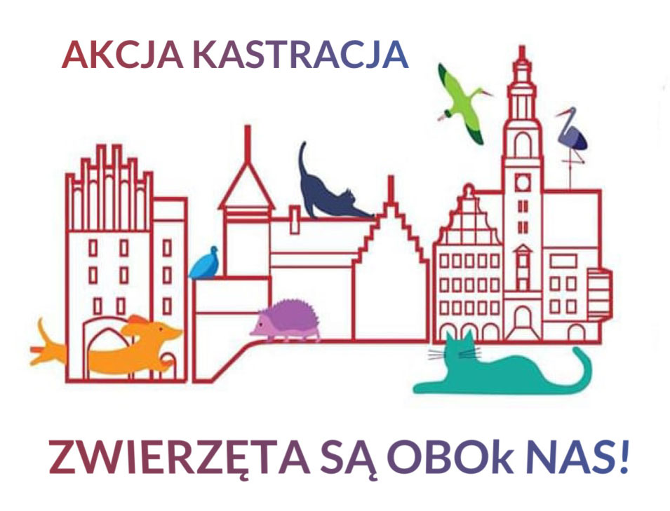 Logo projektu - kolorowa grafika przedstawiające zwierzęta w Olsztynie Logo projektu - kolorowa grafika przedstawiające zwierzęta w Olsztynie